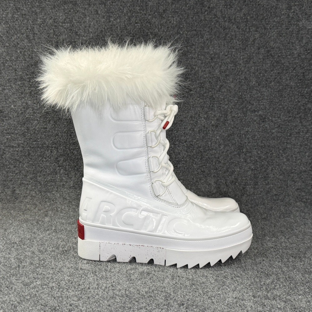 Sorel Joan of Arctic NEXT Winter Boots Women's 9 White Waterproof Snow Faux Fur